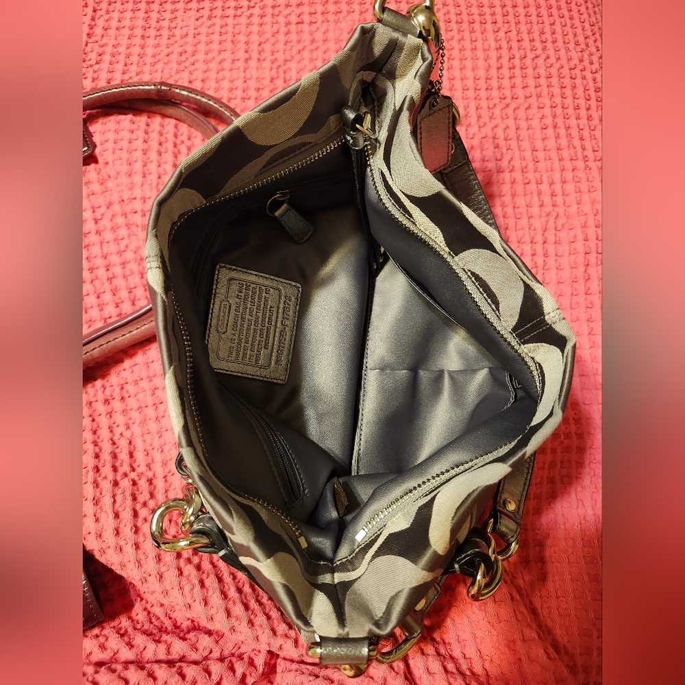 Coach y2k signature hobo silver grey monogram brand new vintage y2k condition - Picture 3 of 7